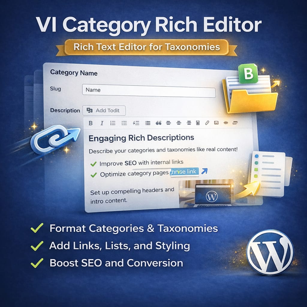 Category rich editor
